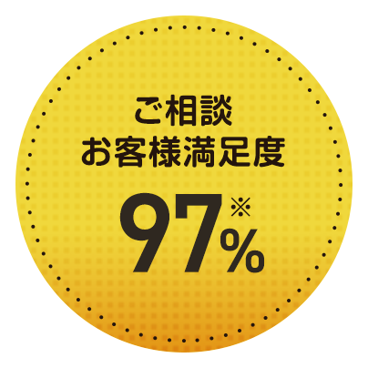 ご相談お客様満足度97%